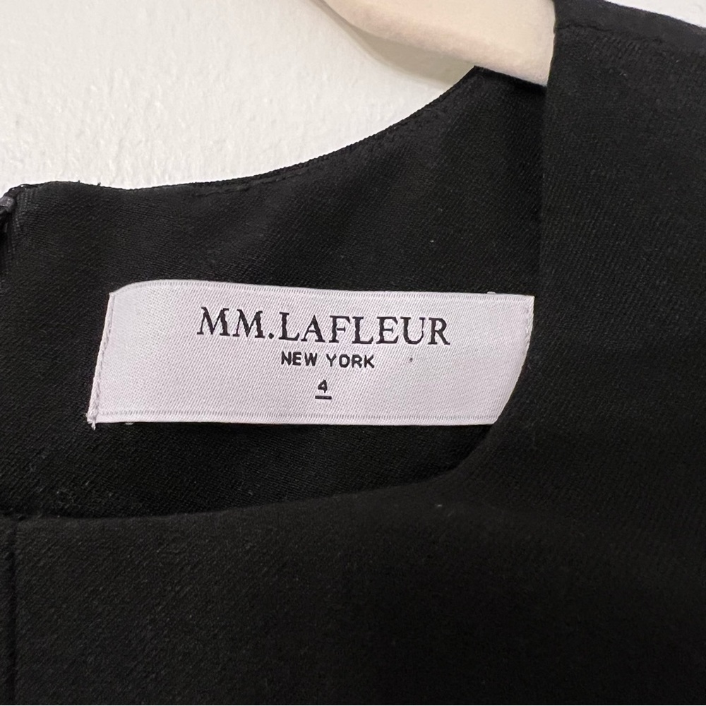 MM LaFleur New York Black Sheath Dress 4 Business Minimalist Office Classic LBD - Picture 3 of 7